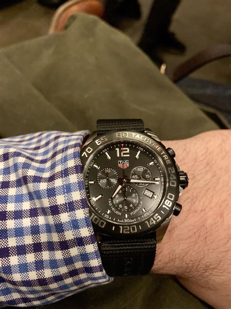 black nato strap tag heuer rep acement band